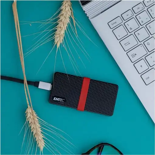 Emtec X200 1 TB USB Tipo C 3.2 Gen 1 (3.1 Gen 1) Negro, Rojo