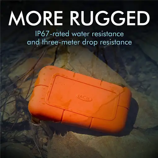 LaCie Rugged 500 GB USB Tipo C 3.2 Gen 2 (3.1 Gen 2) Naranja