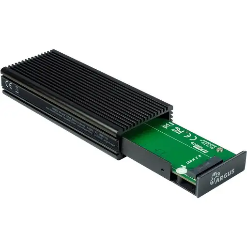 Inter-Tech K-1685 Caja externa para unidad de estado sólido (SSD) Negro M.2