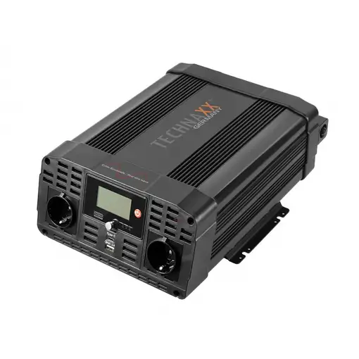 Technaxx TE22 adaptador e inversor de corriente Auto 2000 W Negro