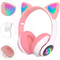 Auriculares Bluetooth Orejas Gato Rosa Auriculares Bluetooth Orejas Gato Rosa