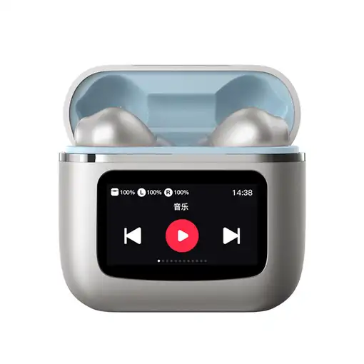 Auriculares inalámbricos Bluetooth Klack T68 Pro LED a Color Gris