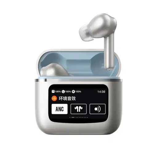 Auriculares inalámbricos Bluetooth Klack T68 Pro LED a Color Gris