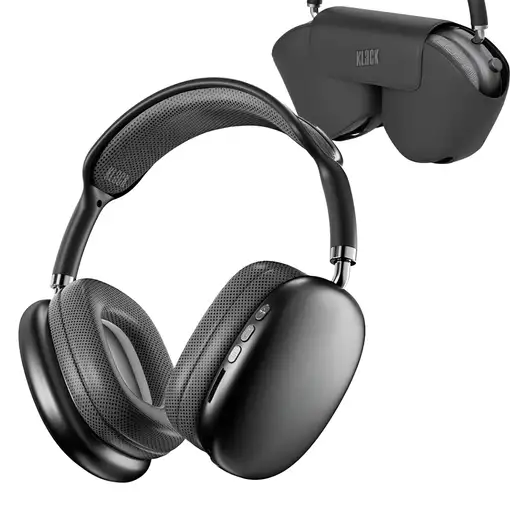 Auriculares Bluetooth de diadema con Funda Klack PRO MAX Negro