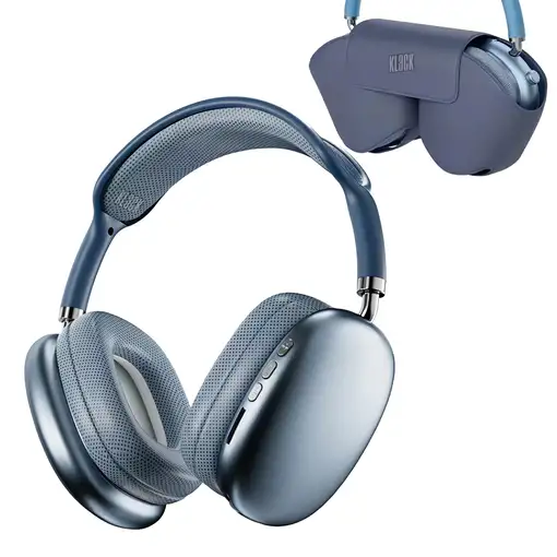 Auriculares Bluetooth de diadema con Funda Klack PRO MAX - Azul