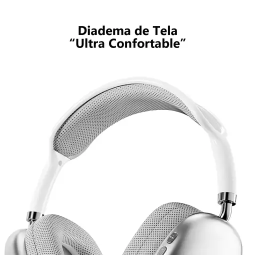 Auriculares Bluetooth de diadema con Funda Klack PRO MAX Blanco