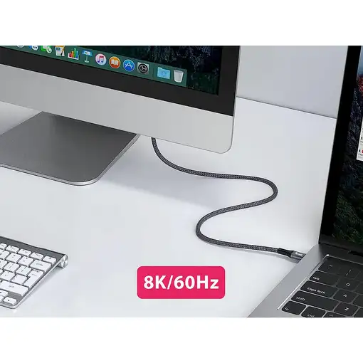 Equip 128383 Cable USB 4 Gen 3 C a C, M/M, 2,0m, PD3.1 240W, 8K/60Hz, 40Gbps, Negr
