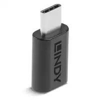 Lindy 41896 cambiador de género para cable USB-C Micro-B Negro
