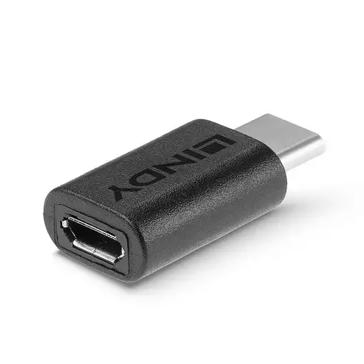 Lindy 41896 cambiador de género para cable USB-C Micro-B Negro