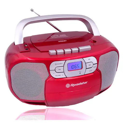 Radio CD Portátil Cassette, Digital PLL FM, Reproductor CD, RCR-4635UMPRD Roadstar