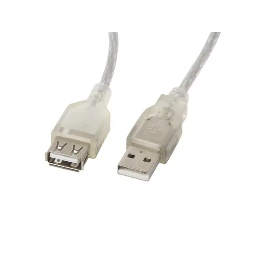 Lanberg CA-USBE-12CC-0018-TR cable USB USB 2.0 1,8 m USB A Transparente