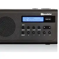 Radio Portátil Digital DAB/DAB+/FM, Funciona a Red / Pilas,TRA-300D+BK Roadstar