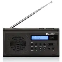 Radio Portátil Digital DAB/DAB+/FM, Funciona a Red / Pilas,TRA-300D+BK Roadstar