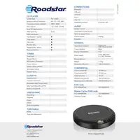 Roadstar PCD-498MP Reproductor de CD portátil Negro