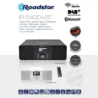 Microcadena Radio Internet Wi-Fi DAB+/FM, Reproductor CD-MP3,IR-540D+BTBK Roadstar
