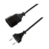 LogiLink 2m, 2xCEE 7/16 Negro CEE7/16