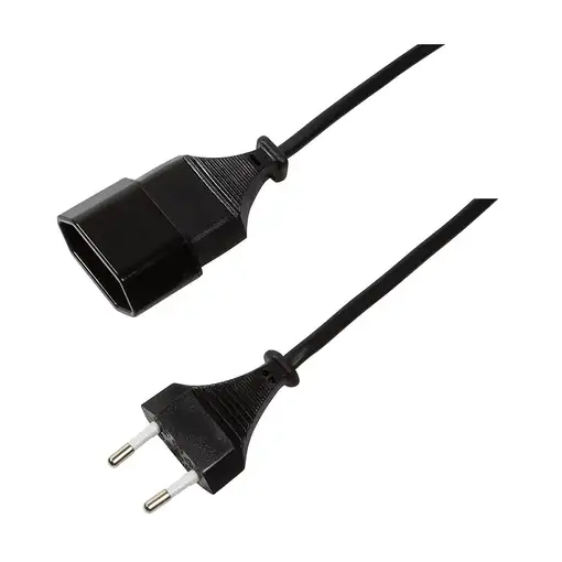 LogiLink 2m, 2xCEE 7/16 Negro CEE7/16