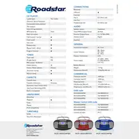 Radio CD Portátil Cassette, Digital PLL FM, Reproductor CD, RCR-4635UMPBL Roadstar