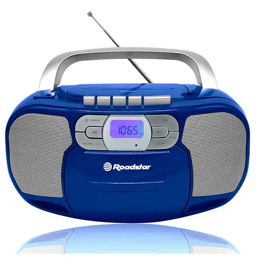 Radio CD Portátil Cassette, Digital PLL FM, Reproductor CD, RCR-4635UMPBL Roadstar