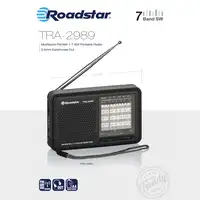 Radio Multibanda AM / FM / SW, Toma de auriculares, Portátil, TRA-2989 Roadstar