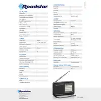 Radio Multibanda AM / FM / SW, Toma de auriculares, Portátil, TRA-2989 Roadstar