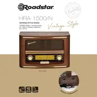 Radio Portátil Vintage Retro FM/ MW Analógica, Red o a Pilas, HRA-1500N Roadstar