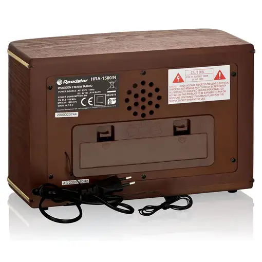 Radio Portátil Vintage Retro FM/ MW Analógica, Red o a Pilas, HRA-1500N Roadstar