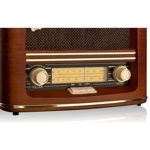 Radio Portátil Vintage Retro FM/ MW Analógica, Red o a Pilas, HRA-1500N Roadstar