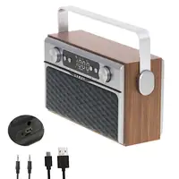 Radio Bluetooth, Retro, FM, 2 Altavoces 8 W,MP3,Puerto USB,Tarjeta SD,CR1183 Camry