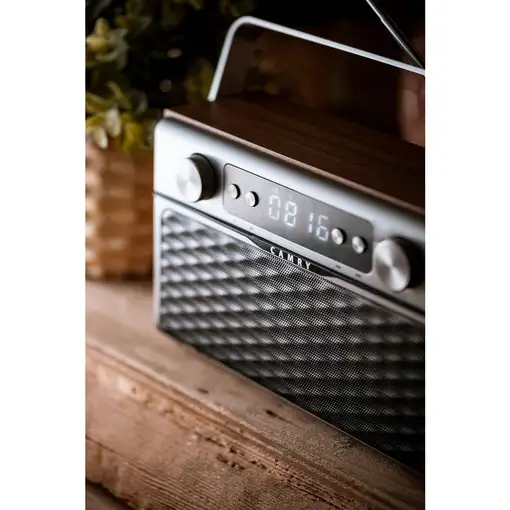 Radio Bluetooth, Retro, FM, 2 Altavoces 8 W,MP3,Puerto USB,Tarjeta SD,CR1183 Camry
