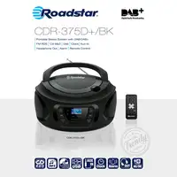 Radio Portátil DAB DAB+ FM, Reproductor CD-MP3, USB, AUX-IN, CDR-375D+/BK Roadstar