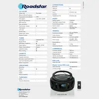 Radio Portátil DAB DAB+ FM, Reproductor CD-MP3, USB, AUX-IN, CDR-375D+/BK Roadstar