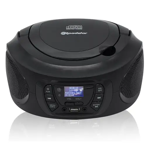 Radio Portátil DAB DAB+ FM, Reproductor CD-MP3, USB, AUX-IN, CDR-375D+/BK Roadstar