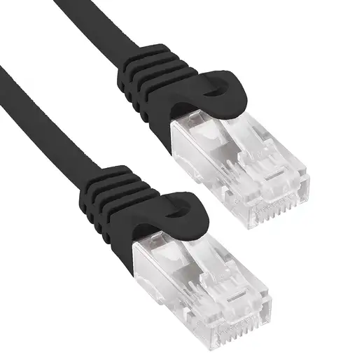 Phasak Cable de Red Cat.6 UTP Solido CCA Cat.6 UTP Negro 0.50M