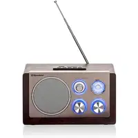 Radio Portátil Vintage FM Analógica, Puerto USB - MP3, SD, HRA1345NUSWD Roadstar