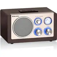 Radio Portátil Vintage FM Analógica, Puerto USB - MP3, SD, HRA1345NUSWD Roadstar