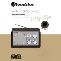 Radio Portátil Vintage FM Analógica Retro, Potente Altavoz, HRA1245NWD Roadstar