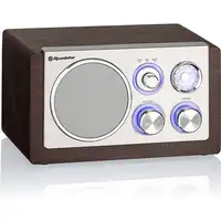 Radio Portátil Vintage FM Analógica Retro, Potente Altavoz, HRA1245NWD Roadstar