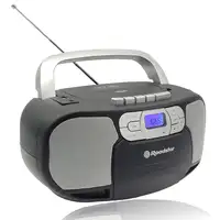 Radio CD Portátil Cassette, Digital PLL FM, Reproductor CD, RCR-4635UMPBK Roadstar
