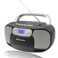 Radio CD Portátil Cassette, Digital PLL FM, Reproductor CD, RCR-4635UMPBK Roadstar