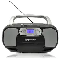 Radio CD Portátil Cassette, Digital PLL FM, Reproductor CD, RCR-4635UMPBK Roadstar