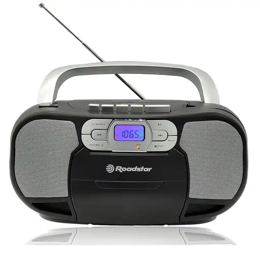 Radio CD Portátil Cassette, Digital PLL FM, Reproductor CD, RCR-4635UMPBK Roadstar