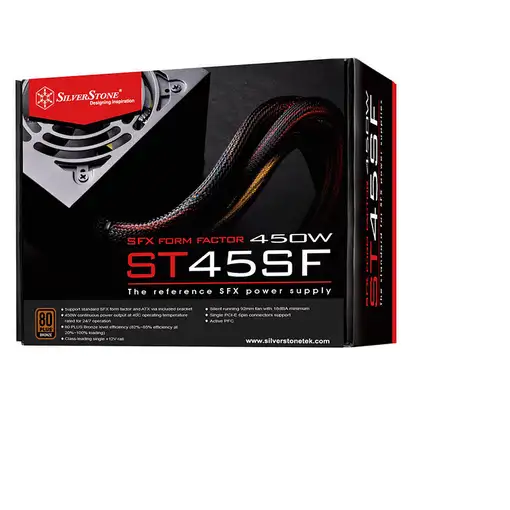 Silverstone ST45SF unidad de fuente de alimentación 450 W 20+4 pin ATX SFX Negro