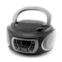 Roadstar CDR-365U/SL reproductor de CD Reproductor de CD portátil Negro, Plata