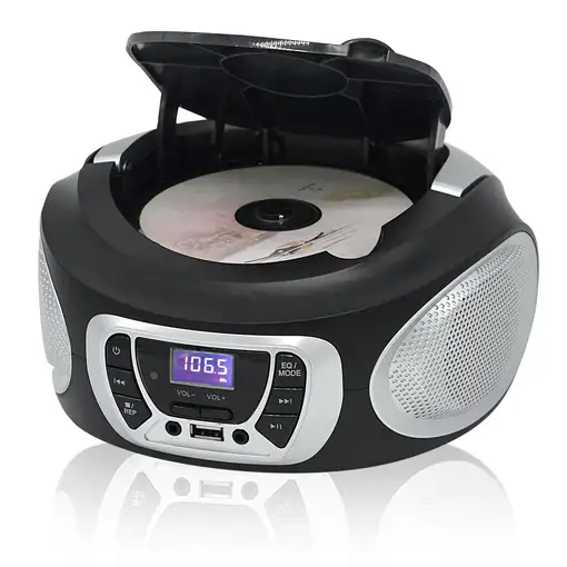 Roadstar CDR-365U/SL reproductor de CD Reproductor de CD portátil Negro, Plata