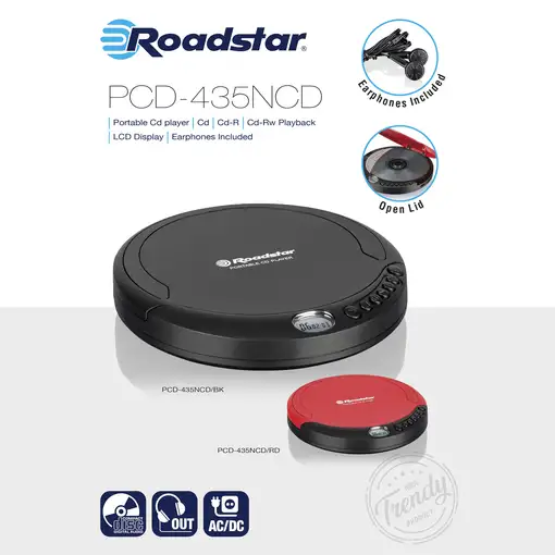 Roadstar PCD-435CD Reproductor de CD portátil Rojo