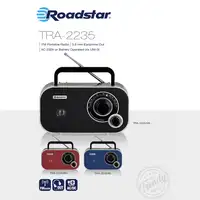 Radio Portátil FM Analógica Funciona Red /Pilas,Pequeño Ligero,TRA-2235RD Roadstar