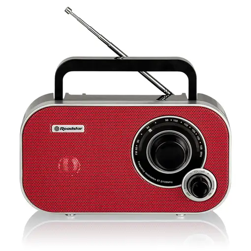 Radio Portátil FM Analógica Funciona Red /Pilas,Pequeño Ligero,TRA-2235RD Roadstar