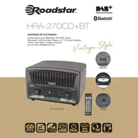 Radio CD Portátil Vintage Digital DAB/DAB+/FM, CD-MP3,HRA-270CD-MP3CD+BT Roadstar