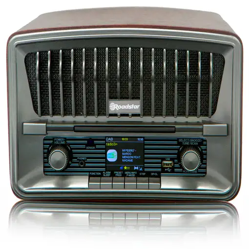Radio CD Portátil Vintage Digital DAB/DAB+/FM, CD-MP3,HRA-270CD-MP3CD+BT Roadstar